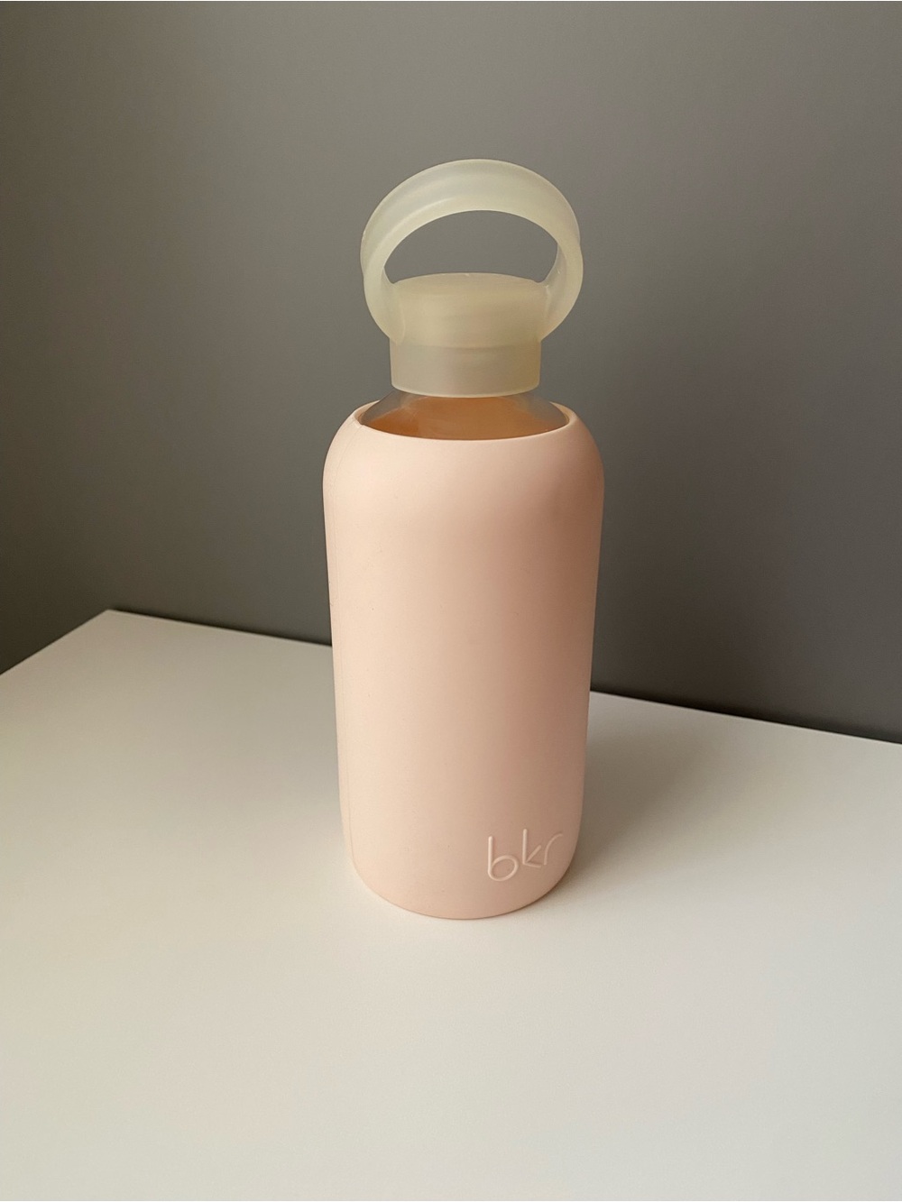 BKR pink glass water bottle little 16 oz
